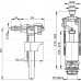 Выпускной комплект со стоп кнопкой А15 3/8", боковой Alcaplast SA2000 SA2000-3/8"
