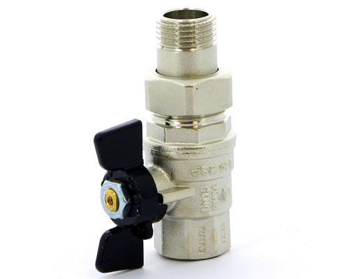 Кран шаровый со сгоном бабочка 1/2" Bugatti 03220027