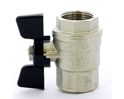 Кран шаровый ВВ бабочка 1/2" Bugatti 03020062