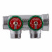 Коллектор Far (FK 3821 134) 1 ВР(г) х 2 выхода 3/4 НР(ш) ЕК х 1 НР(ш) регулируeмый FK 3821 134