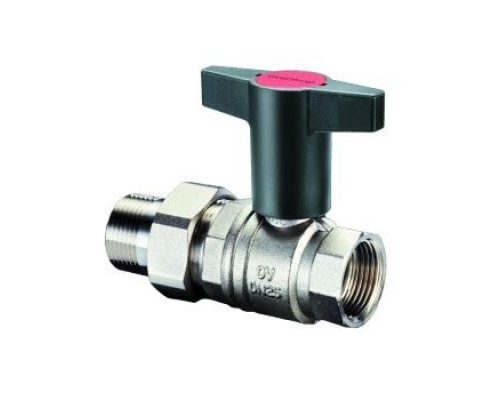 Кран шаровый Optibal 1 1/4" НГ с американкой маховик пластмассовый Oventrop 1075710