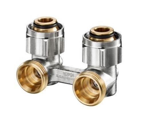 Узел нижнего подключения радиатора 3/4" НГ x 3/4" НР, угловой Multiflex F ZB Oventrop 1015814