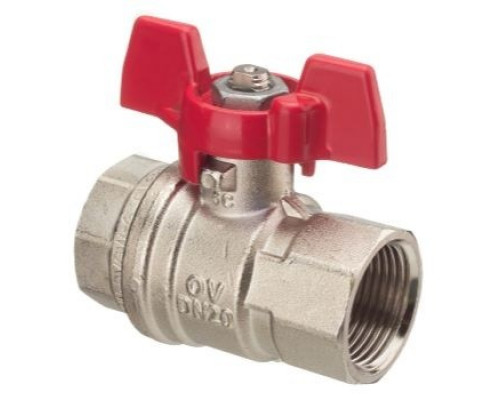 Кран шаровый 1" ВВ маховик из алюминия Optibal Oventrop 1076108