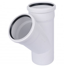Тройник канализационный Raupiano Plus 110/110х45° Rehau (11229841001) 11229841001