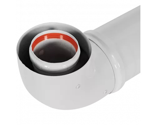 Комплект коаксиального дымохода ROMMER АНТИЛЕД 60/100, L1000, с хомутом, RCA-6010-211000