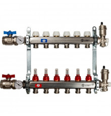 Коллекторная группа в сборе из нержавеющей стали с расходомерами на 6 выходов STOUT SMS 0907 000006