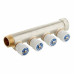 Коллектор Stout (SMB 6851 343404) 3/4 ВР(г) х 4 выхода 3/4(ЕК) х 3/4 НР(ш) регулирующий SMB 6851 343404