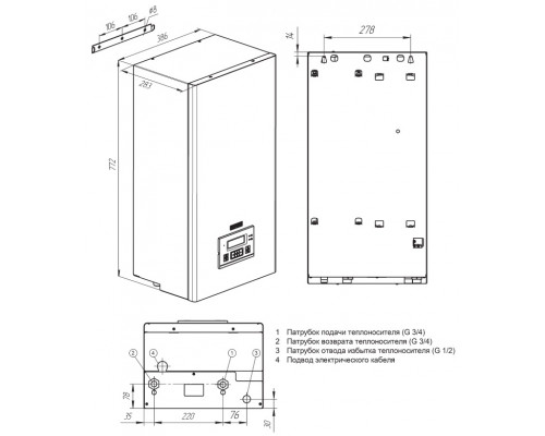 Котел электрический 24 кВт STOUT PLUS SEB-2201-000024 SEB-2201-000024