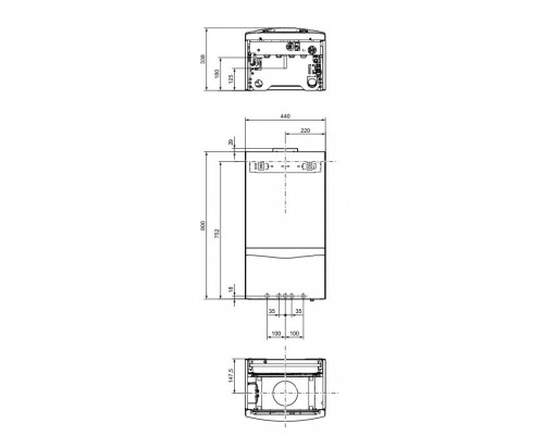 Vaillant turboTEC pro VUW 282/5-3 газовый котёл двухконтурный турбированный 0010027321 (Ваиллант)