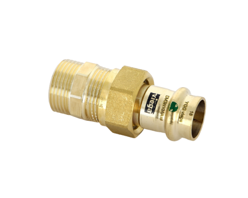 Муфта разъемная пресс-Н 18 х 3/4", бронза Sanpress Viega 283377