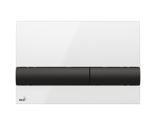 Кнопка смыва AlcaPlast M1710-8 белая/черная