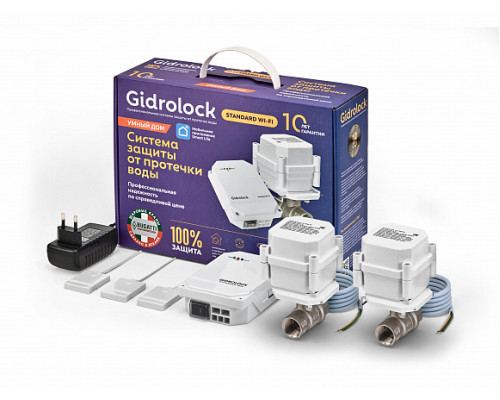 Комплект Gidrolock Standard RADIO Wi-Fi BUGATTI 1/2  32101021