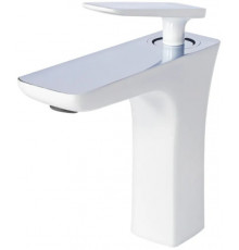Cмеситель для раковины Grocenberg GB1001N Белый хром GB1001N-WC