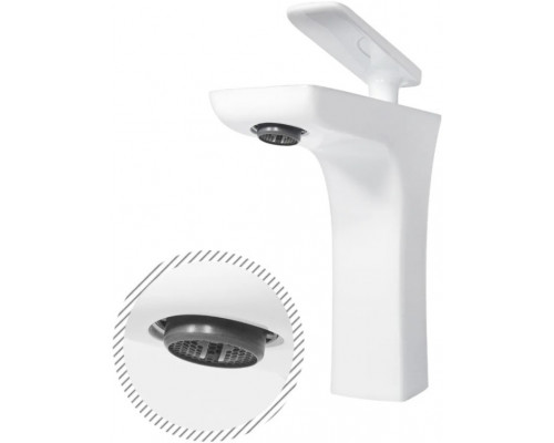 Cмеситель для раковины Grocenberg GB1001N Белый хром GB1001N-WC