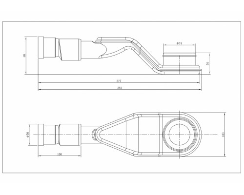 Трап для душа Grocenberg T600BG Графит
