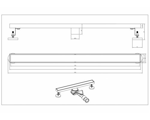Трап для душа Grocenberg T800BL Черный матовый