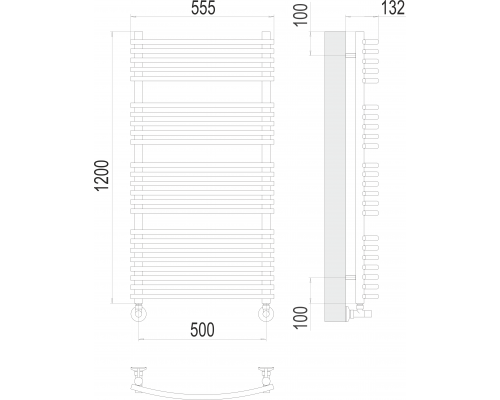 Марио П24 500х1200 Полотенцесушитель TERMINUS