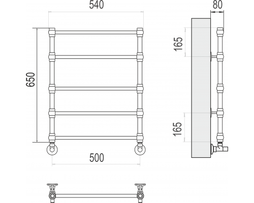 Прованс П5 500*650 Полотенцесушитель TERMINUS