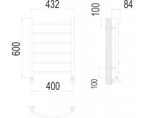 Классик П6 400х600 Полотенцесушитель TERMINUS