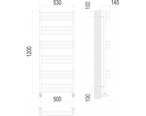 Соренто П18 500х1200 Полотенцесушитель TERMINUS