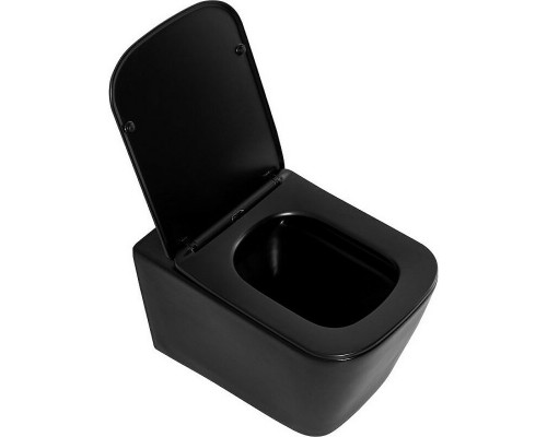 Подвесной унитаз BelBagno Ardente-C BB3202CHR-MB безободковый, цвет черный матовый