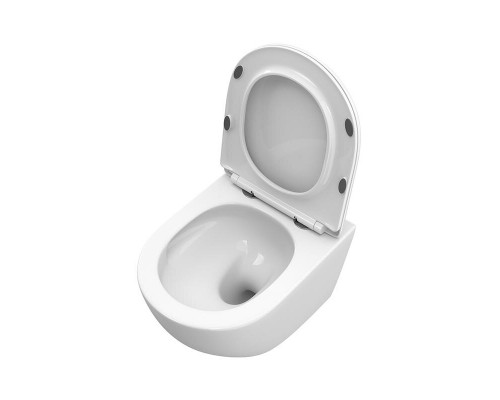 Унитаз BelBagno Uno BB5177CH-TOR/SC подвесной, безободковый, сиденье с микролифтом, белый