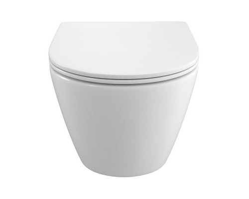 Унитаз BelBagno Uno BB5177CH-TOR/SC подвесной, безободковый, сиденье с микролифтом, белый
