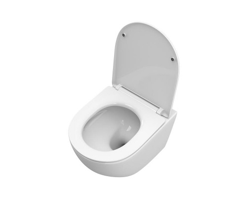 Унитаз BelBagno Uno BB5177CH-TOR/SC подвесной, безободковый, сиденье с микролифтом, белый