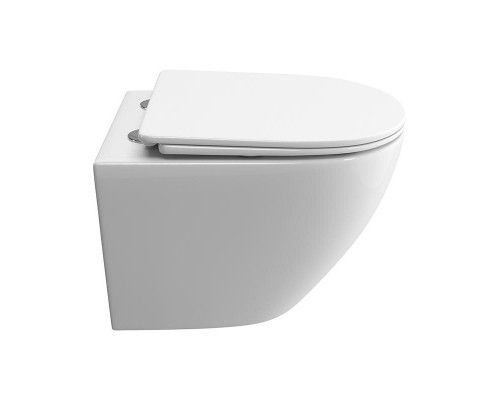 Унитаз BelBagno Uno BB5177CH-TOR/SC подвесной, безободковый, сиденье с микролифтом, белый