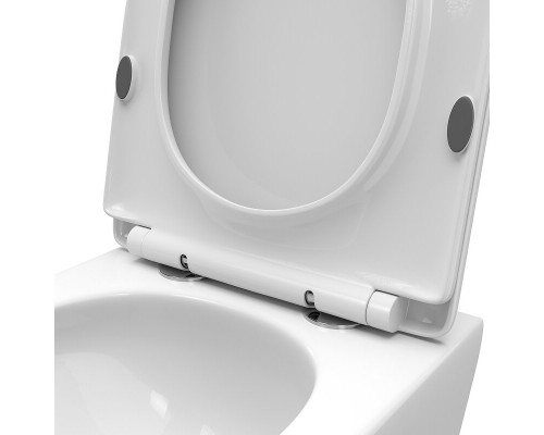 Унитаз BelBagno Uno BB5177CH-TOR/SC подвесной, безободковый, сиденье с микролифтом, белый