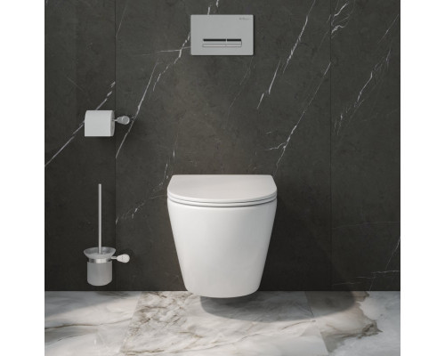 Унитаз BelBagno Uno BB5177CH-TOR/SC подвесной, безободковый, сиденье с микролифтом, белый