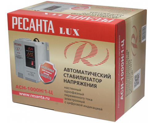 Стабилизатор напряжения серии LUX РЕСАНТА АСН-1000Н/1-Ц