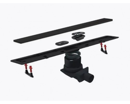 Душевой лоток Confluo Frameless Line 750 Black Glass 13701205
